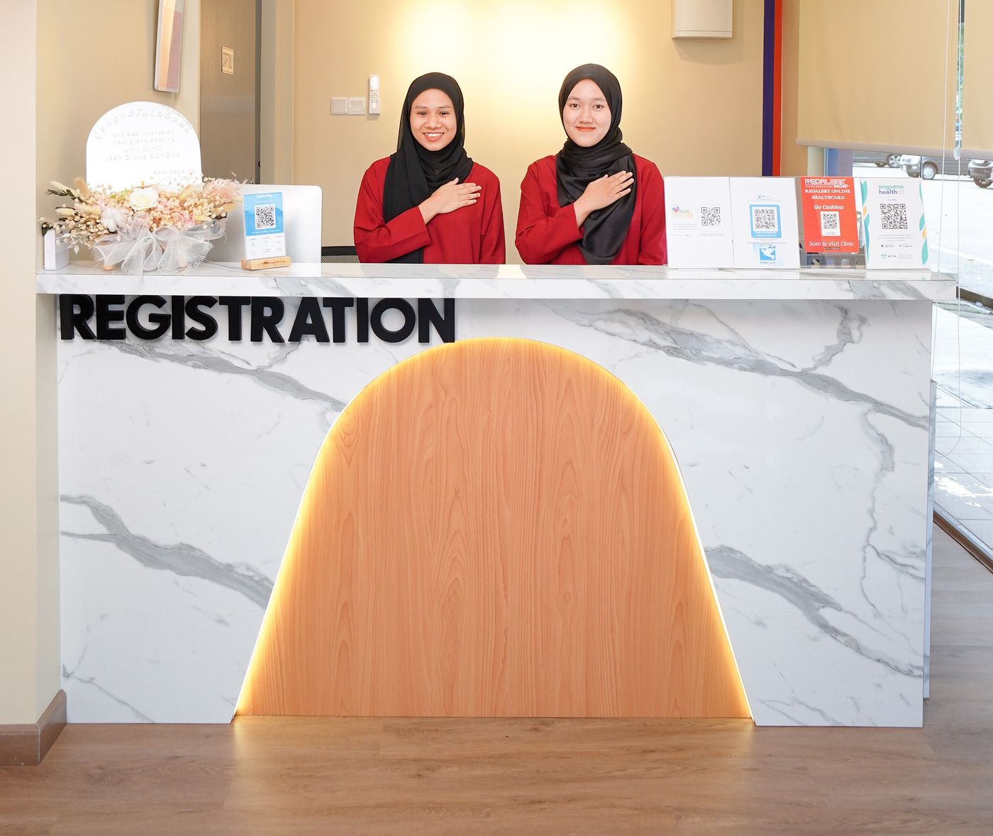 Kaunter pendaftaran Uniklinik Perpaduan